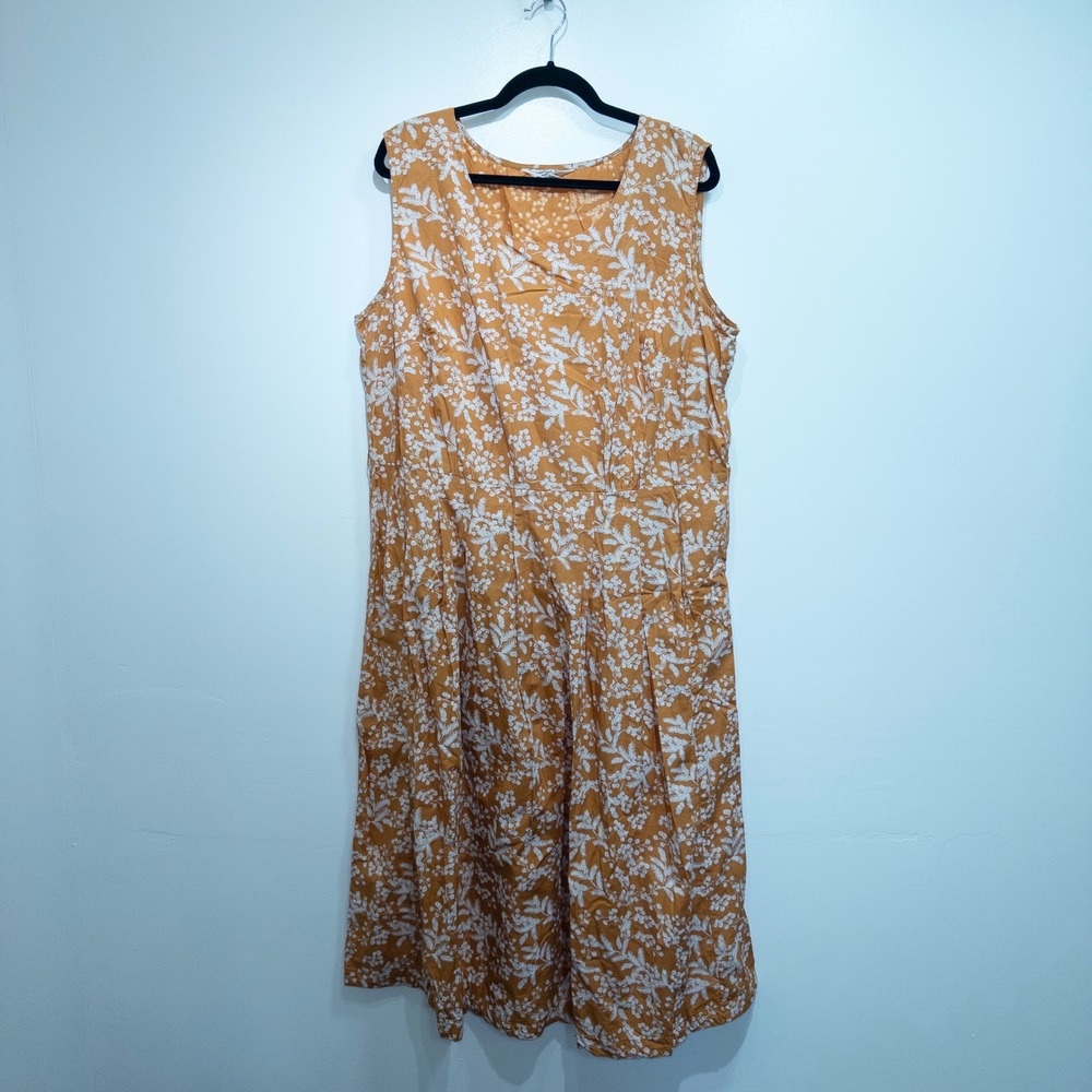 Seasalt Cornwall Golden Yellow Acacia Belle Midi Dress 16
